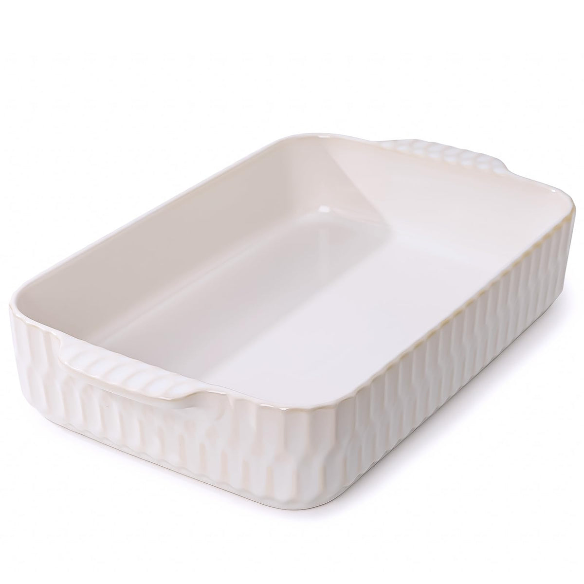 ArteBake 4.7QT casserole dish with secure handles for easy oven to table serving.