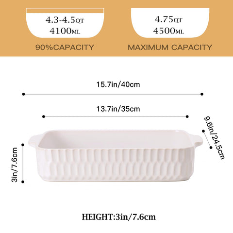 ArteBake rectangular lasagna pan 9x13 ready for large servings.