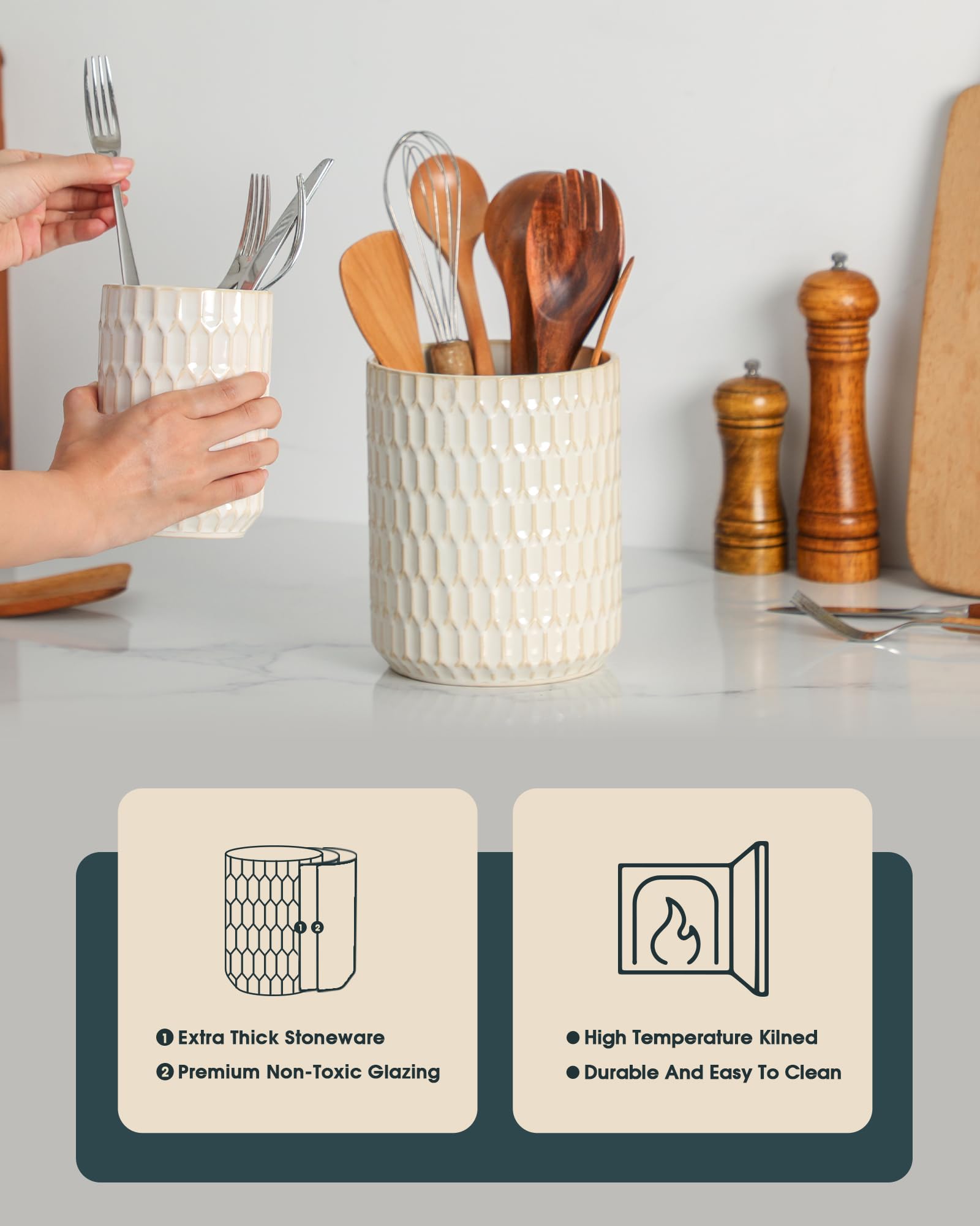 ArteBake 3in1 gift ready piece doubles as organizer and vase for any setting.