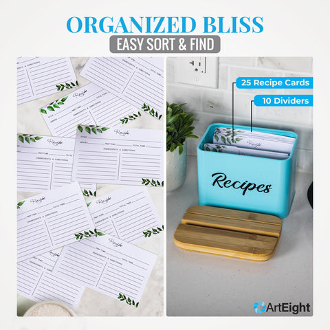 ArtEight 10 dividers help you categorize recipes by occasion, ingredient, or course.