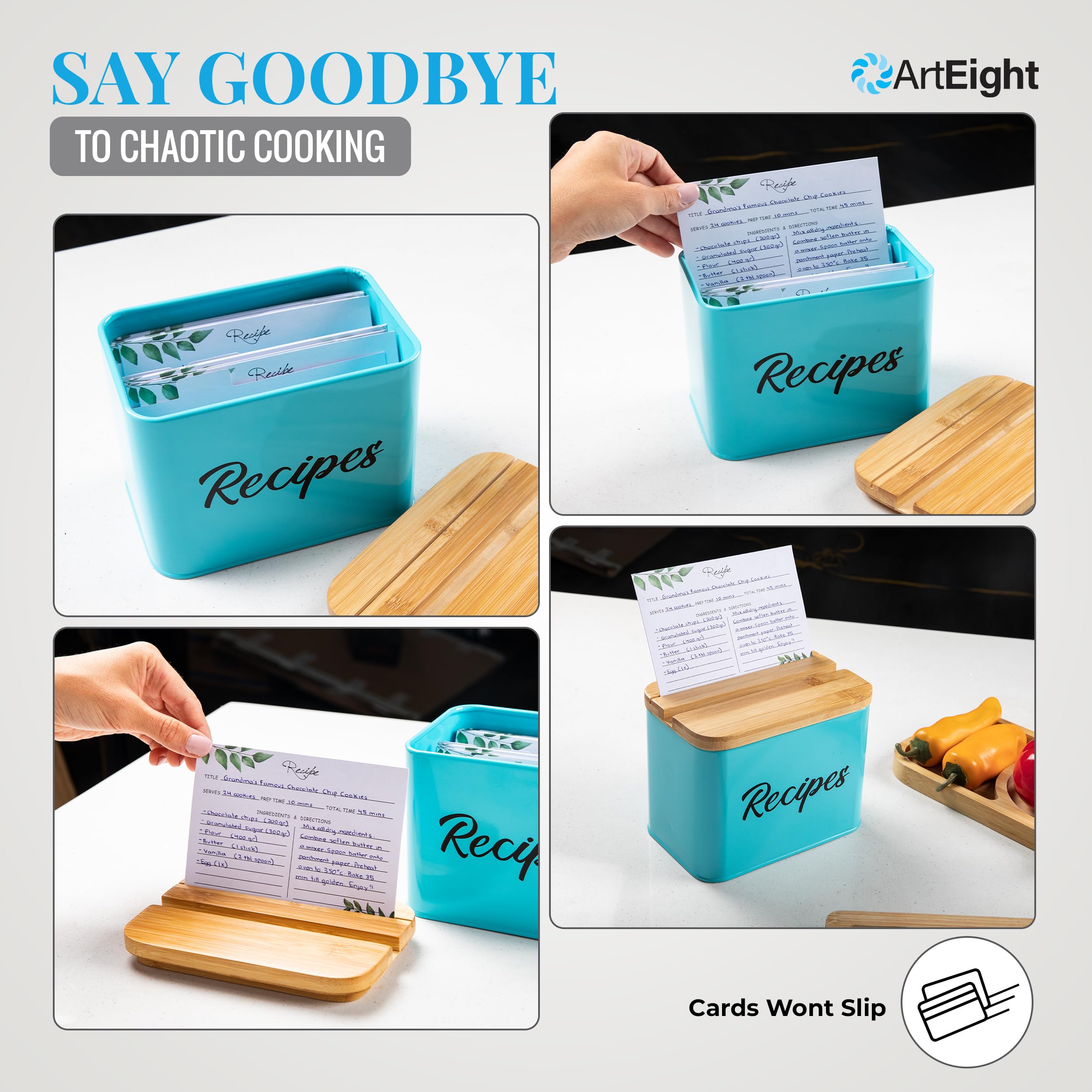 ArtEight Tiffany blue version adds a bright accent to your kitchen decor.