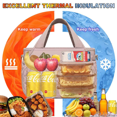 Artelaris lunch bag front pocket stores small essentials like keys and snacks efficiently