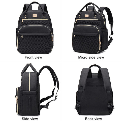 Artelaris lunch backpack material closeup reveals durable Oxford fabric and sturdy zippers.