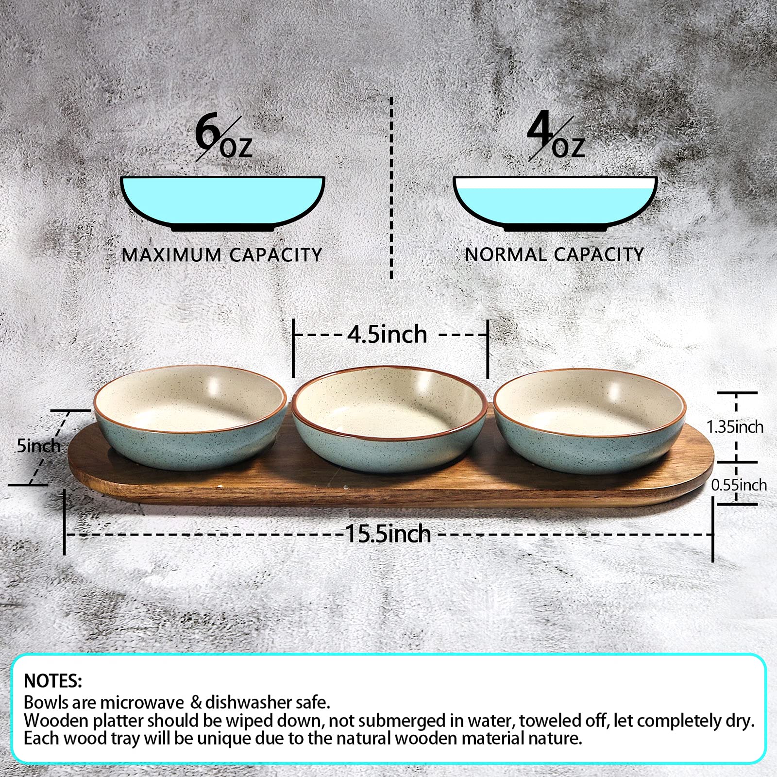 Artena acacia wood tray supporting elegant, stable serving