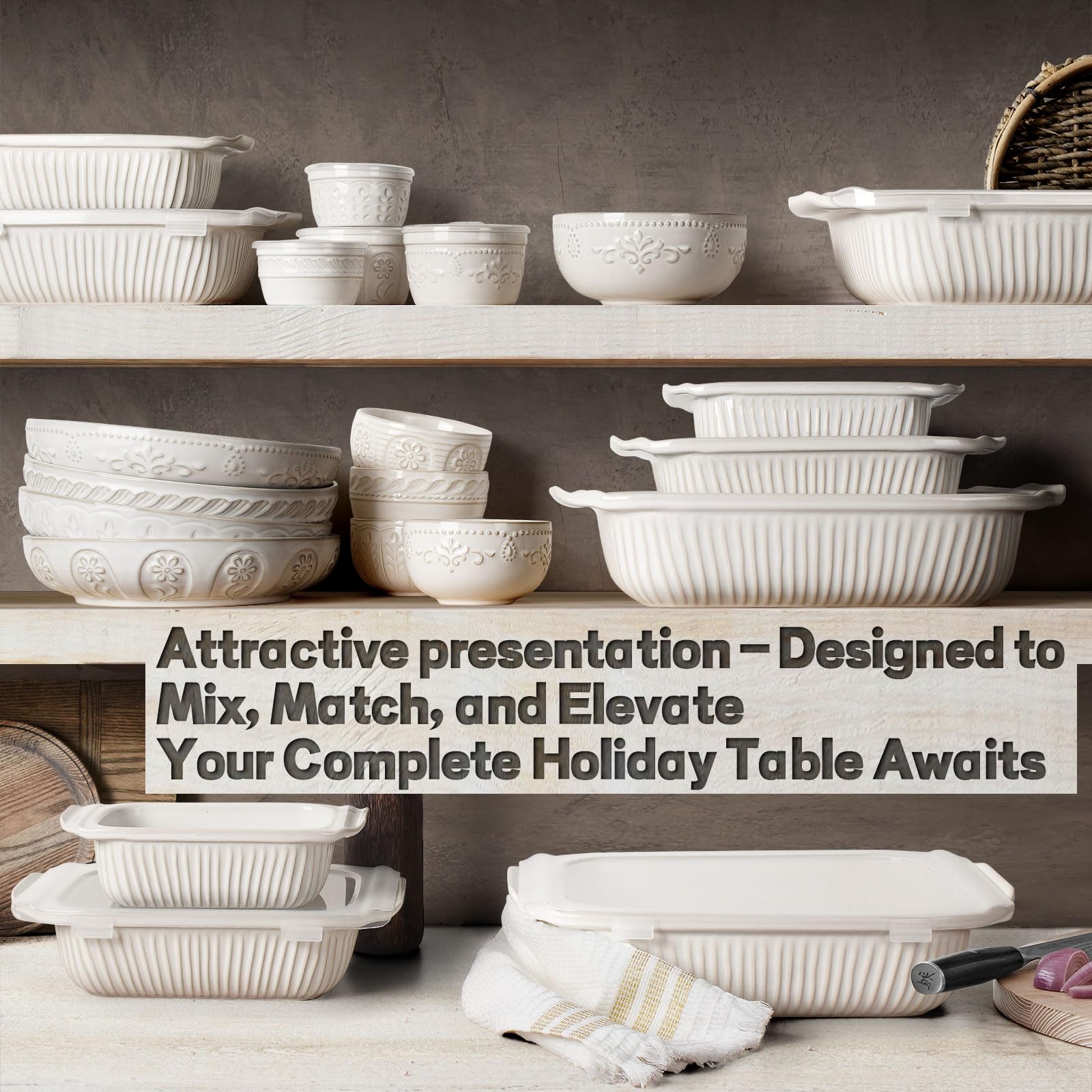 Artena casserole with wide handles for safe transfer from oven to table.