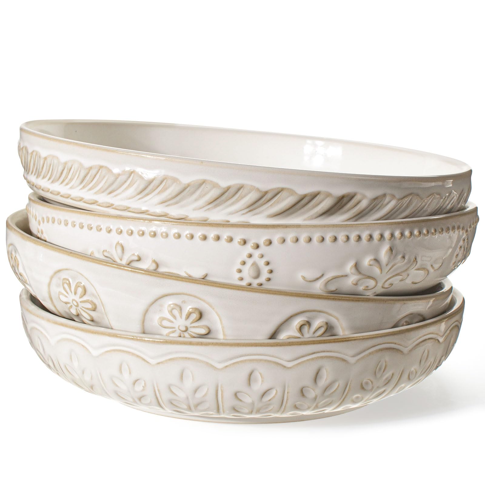 Artena pasta bowls set with 50oz capacity for generous portions.