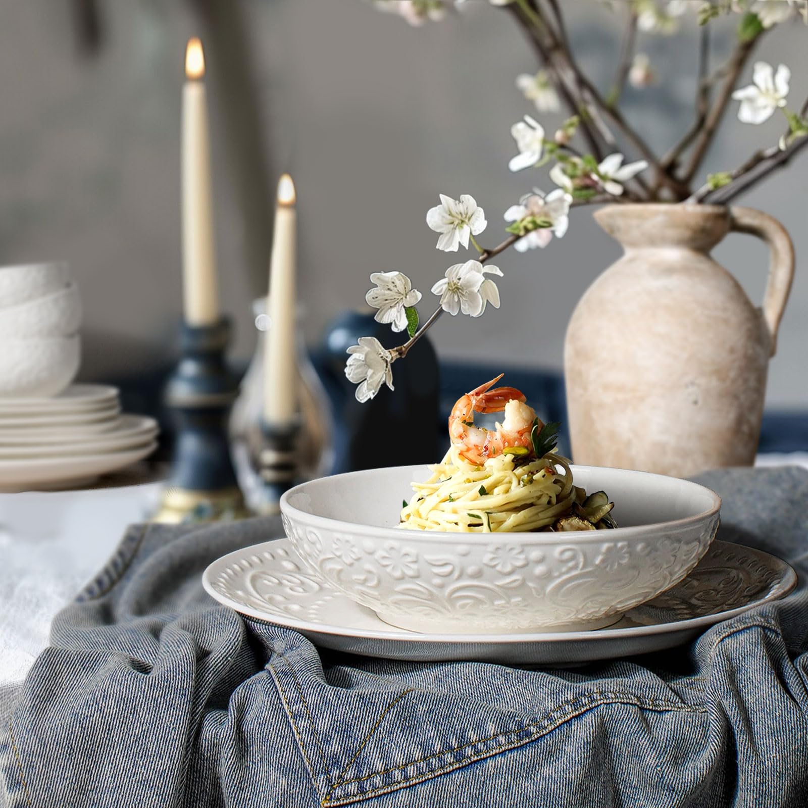 Artena mixed-pattern bowls enhance table aesthetics during gatherings