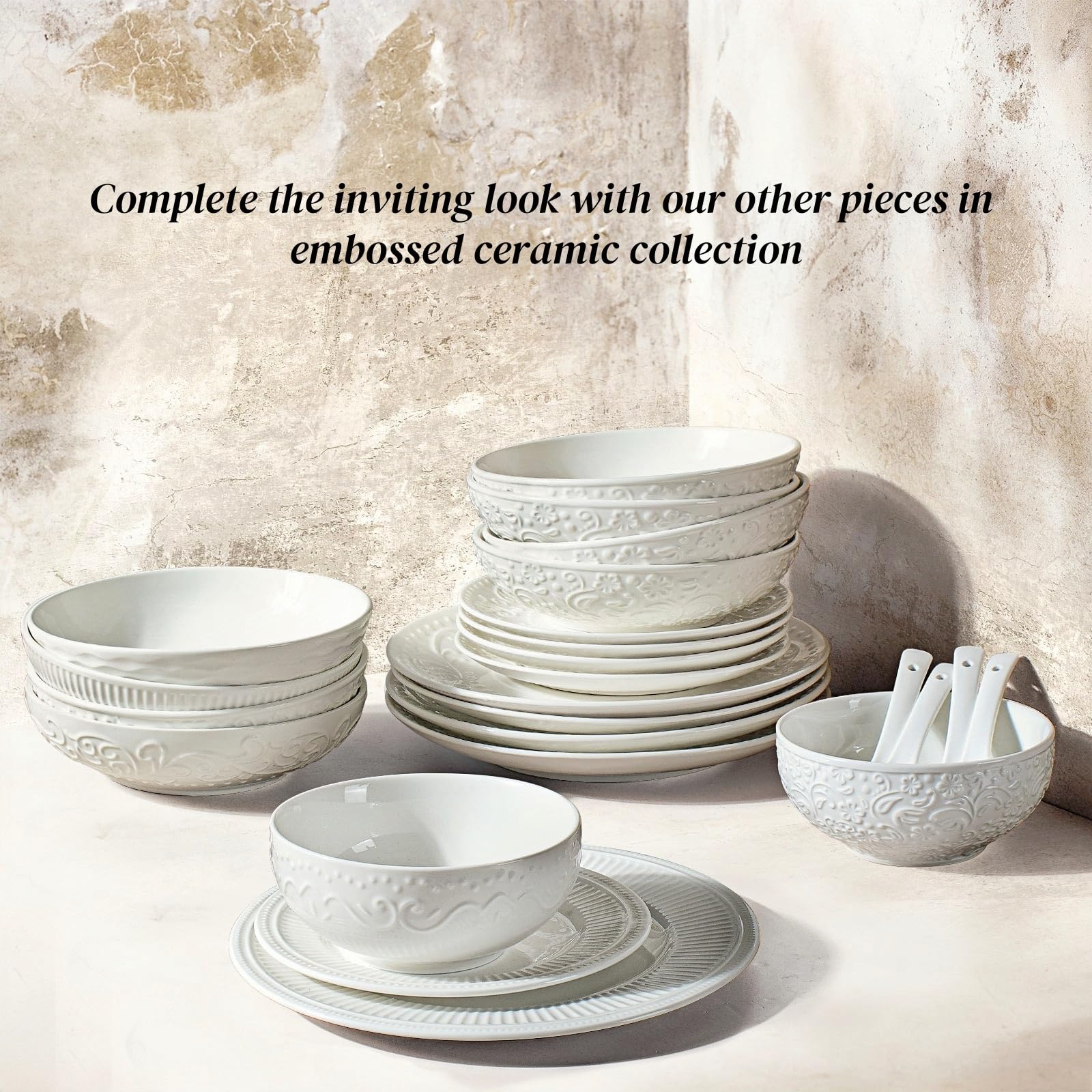 Artena stackable ceramic design saves space for everyday use