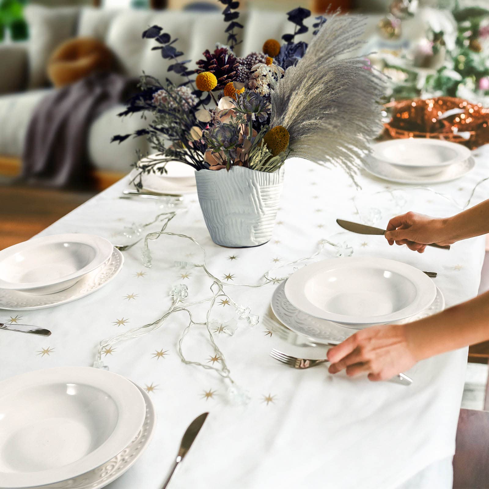 Artena porcelain pasta bowls set of 4 for everyday dining.