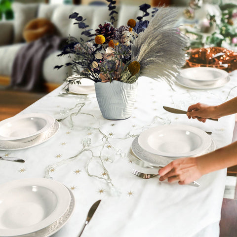 Artena porcelain pasta bowls set of 4 for everyday dining.
