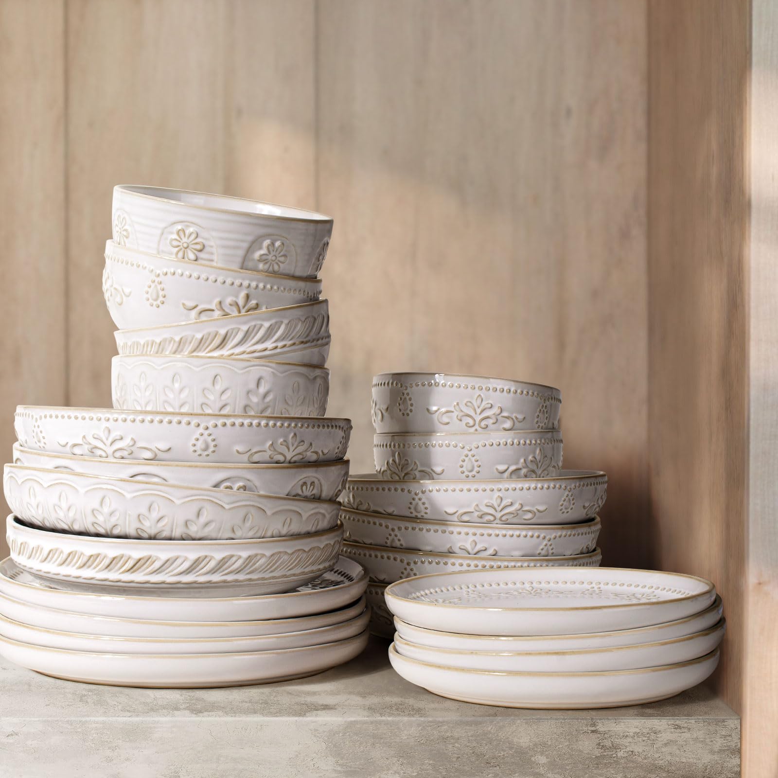 Artena handcrafted glaze texture creates unique, appealing surfaces.