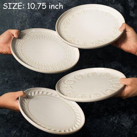 Artena stackable dinner plates save cabinet space and simplify storage
