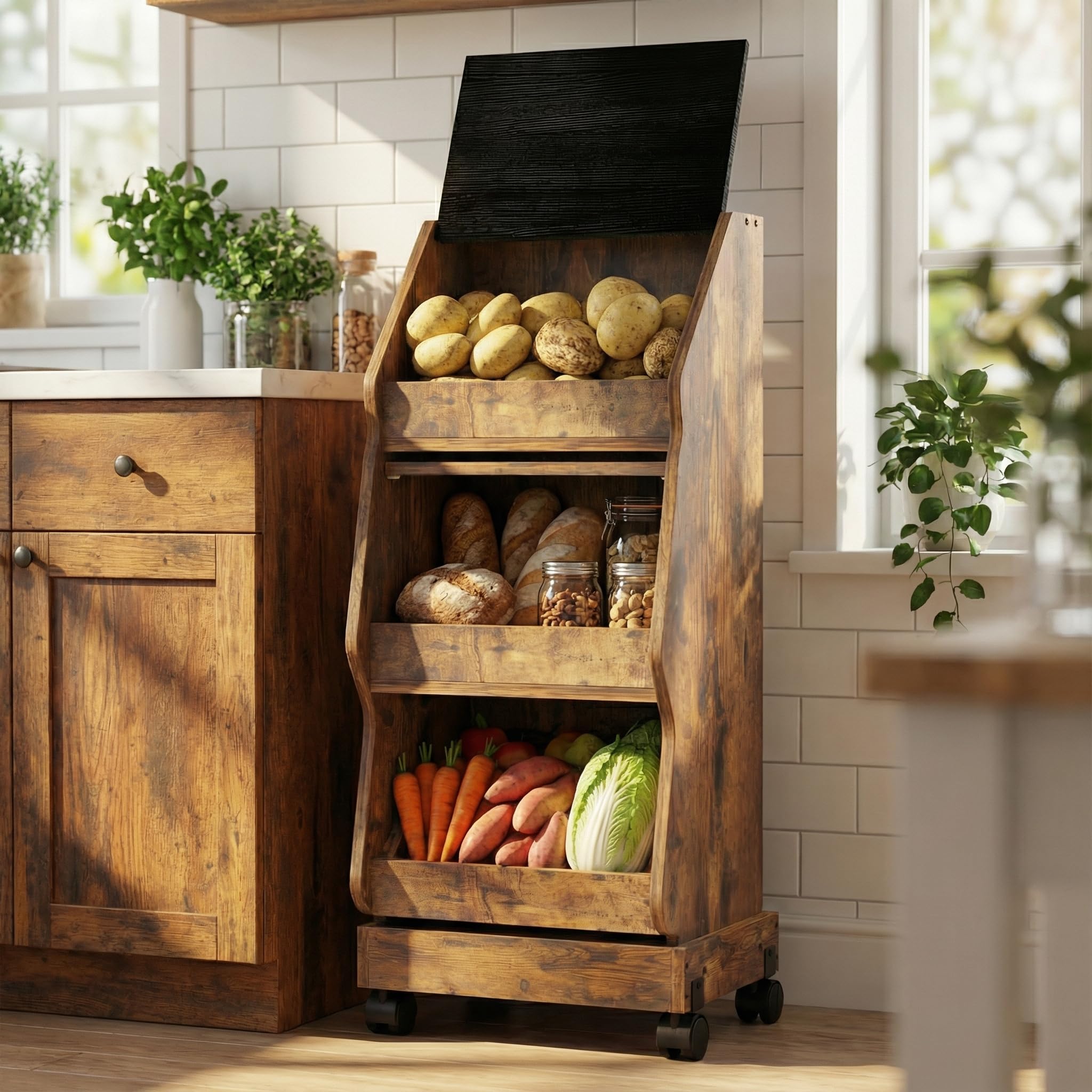 ARTETHYS easy-assembly potato bin for quick kitchen setup
