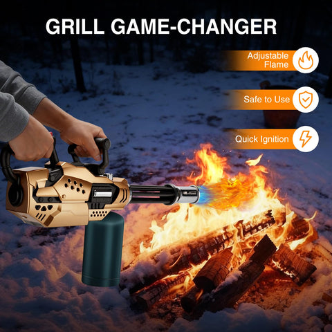 ARTFLAMM detachable torch body shows portable design for storage.