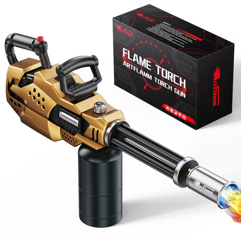 ARTFLAMM powerful torch front view highlights rugged build for precise searing.