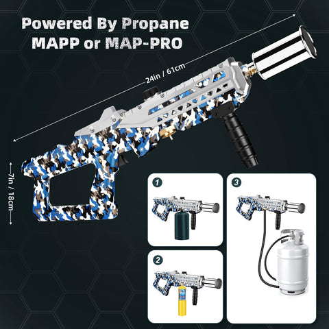 ARTFLAMM propane gun torch ideal for starting fireplaces and campfires.