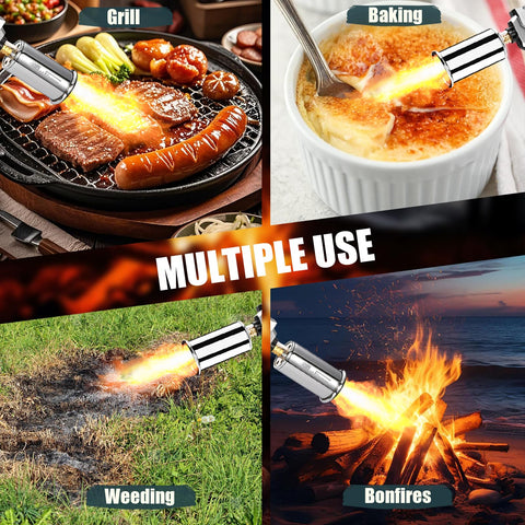 ARTFLAMM propane gun torch high heat output for caramelizing and searing.