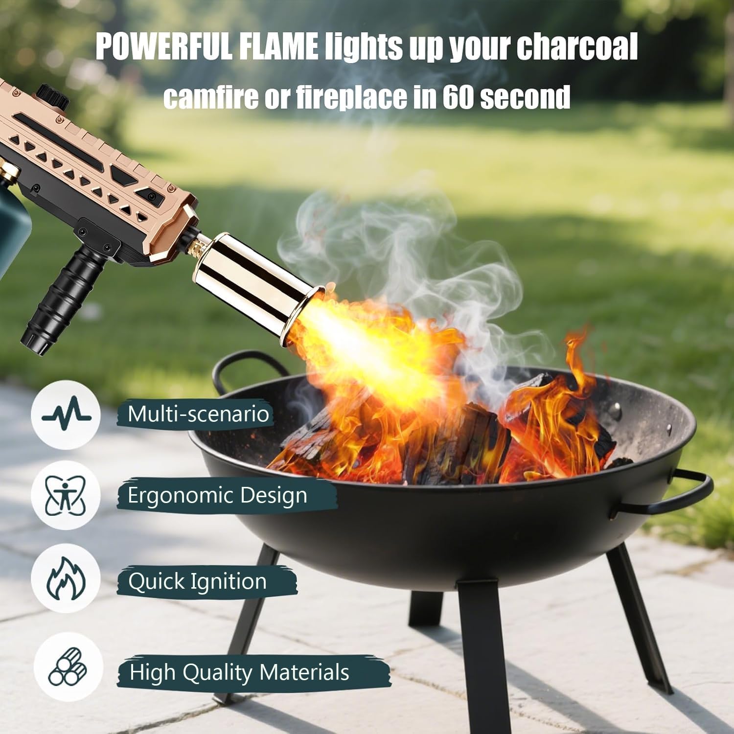 ARTFLAMM propane torch ergonomic handle enabling comfortable lighting and steady control