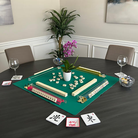 Artful 3D Mahjong South coaster; prevents condensation during games.