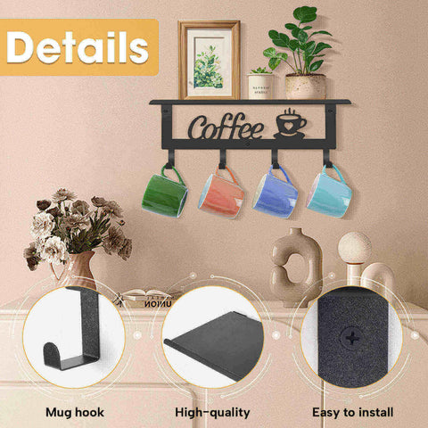 ArtHue multiuse mug organizer for home or office blending function with farmhouse charm