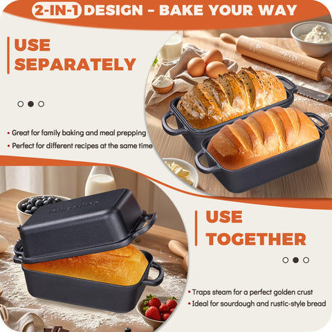 Articasting cast iron bread pan offers durable performance for daily baking.