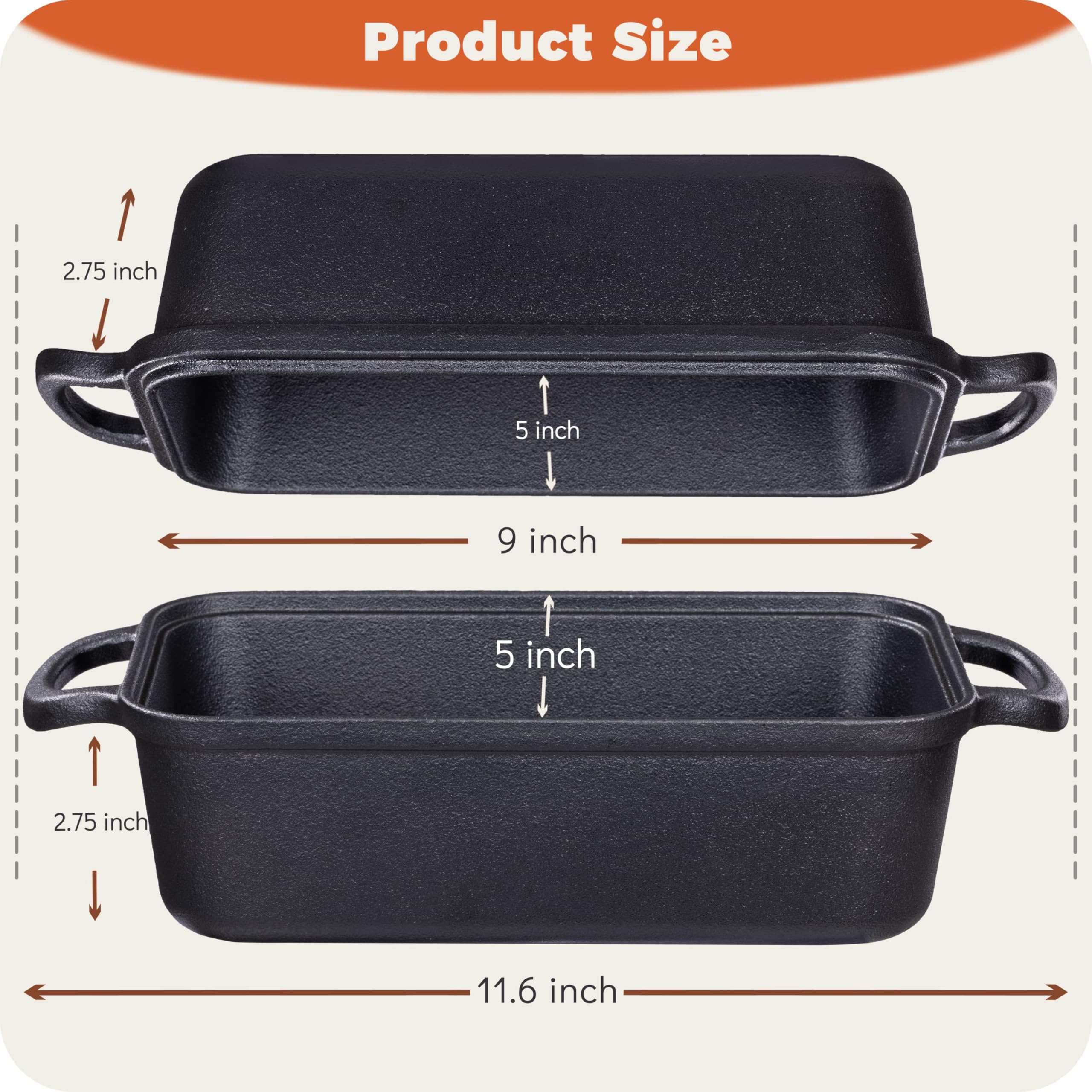 Articasting elegant loaf pan yields even bake and artisan texture.