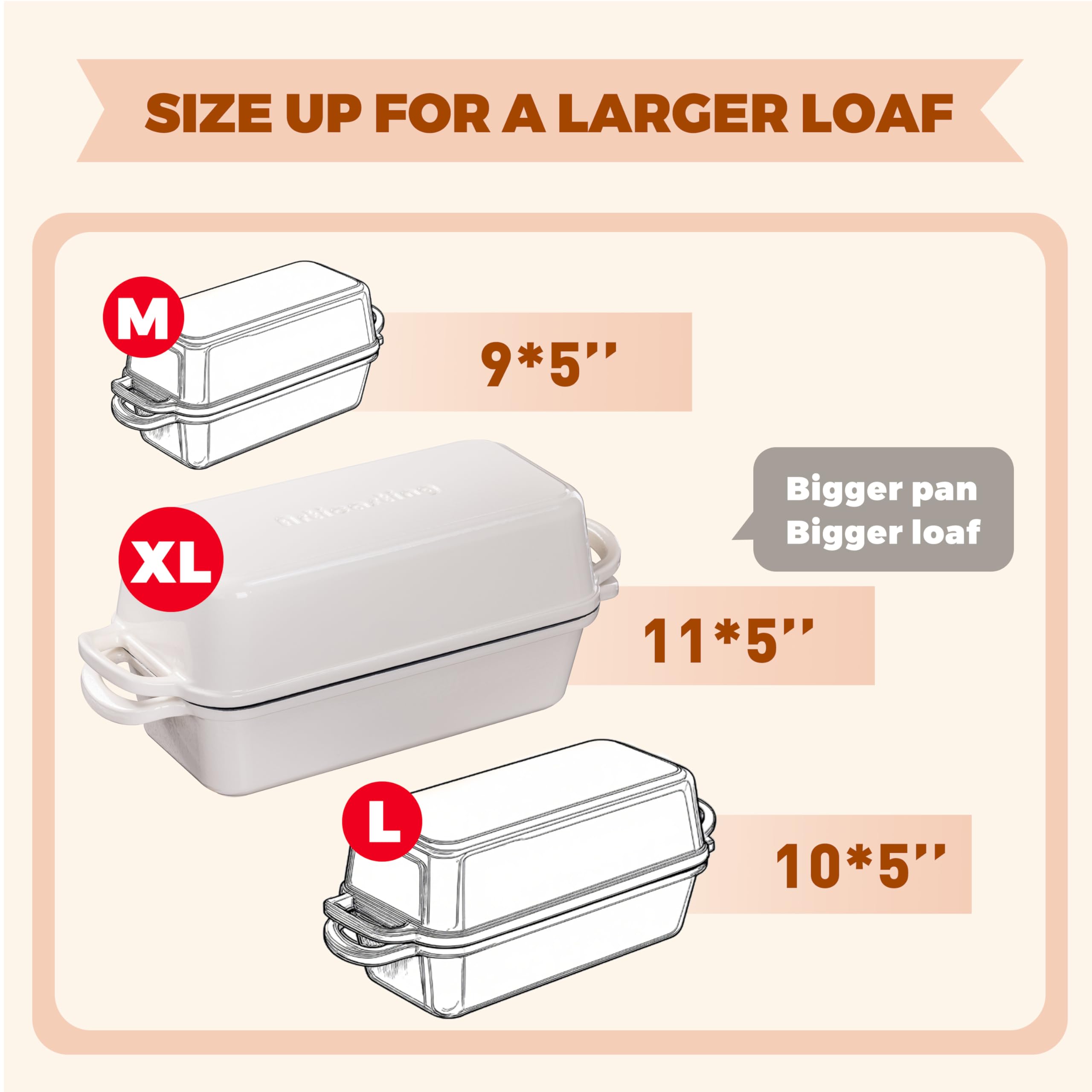 Articasting large sourdough pan delivers generous loaves and balanced bake.