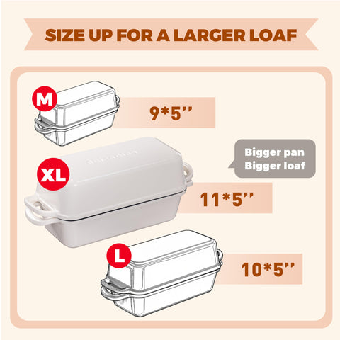 Articasting large sourdough pan delivers generous loaves and balanced bake.