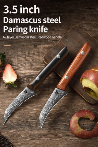 ARTIDGE wood handle with red Guibourtia offers comfortable, anti-slip grip.