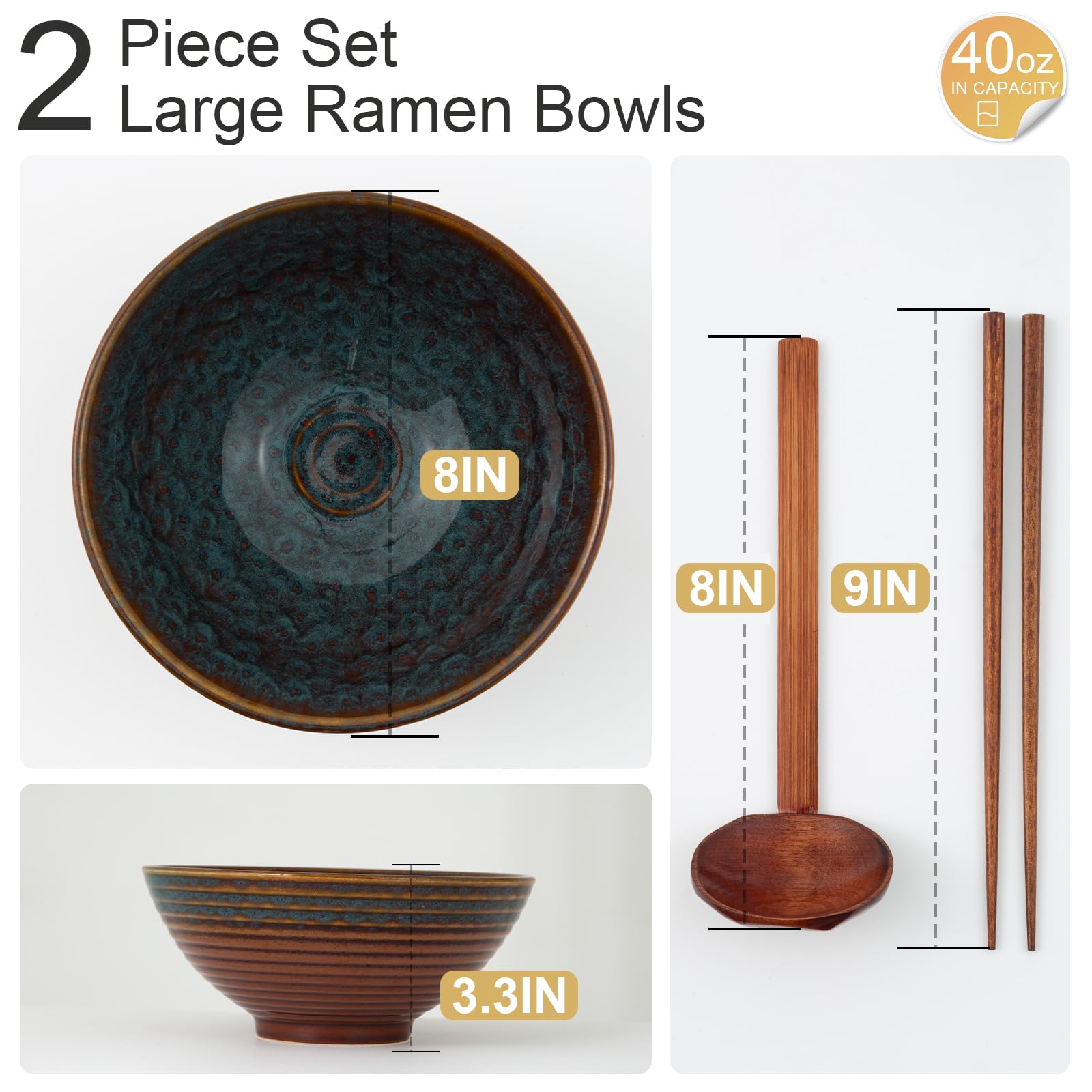 ArtifexCeram ramen spoons paired with bowls for a complete dining experience