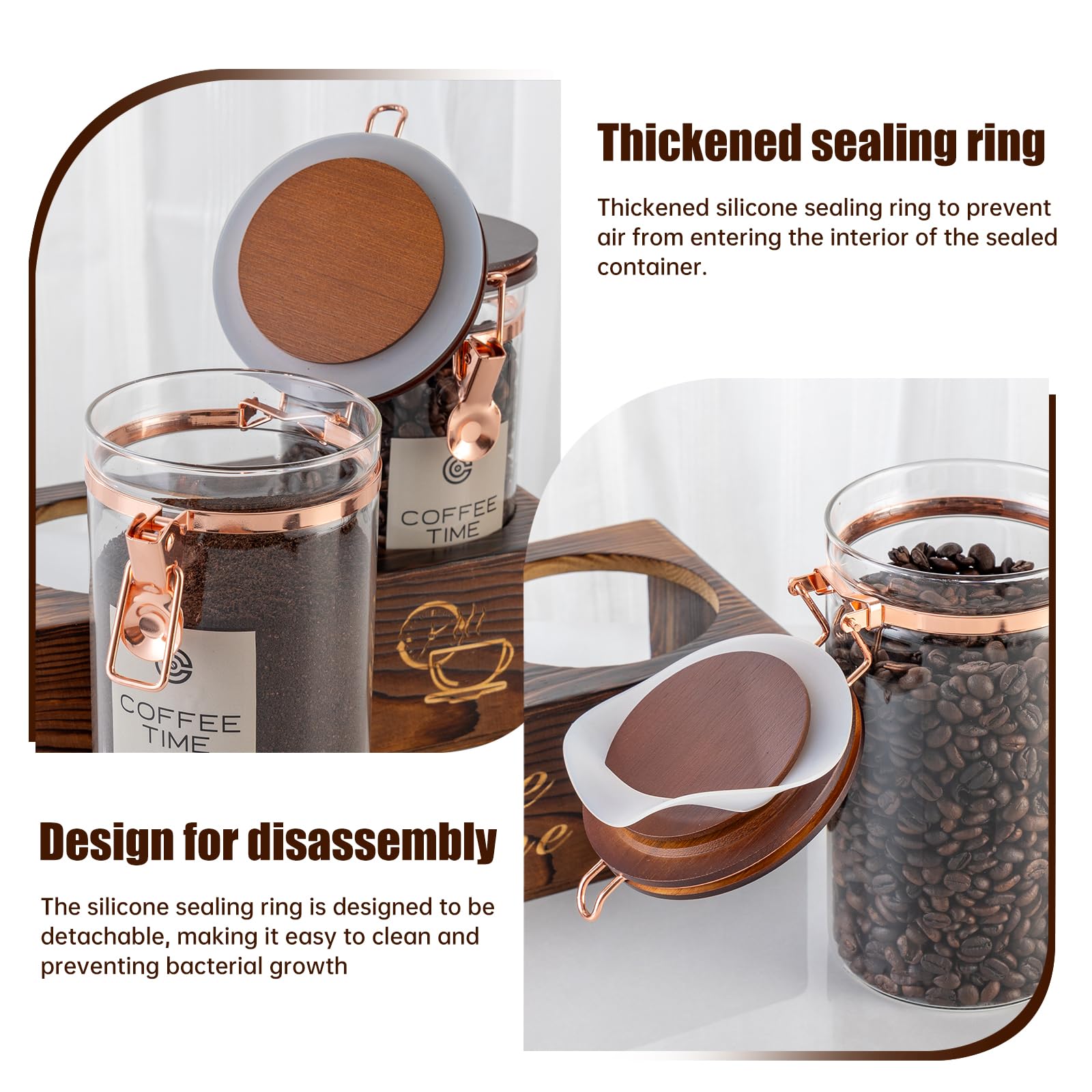 Artiform wooden frame with fire-burn finish adds vintage kitchen charm.