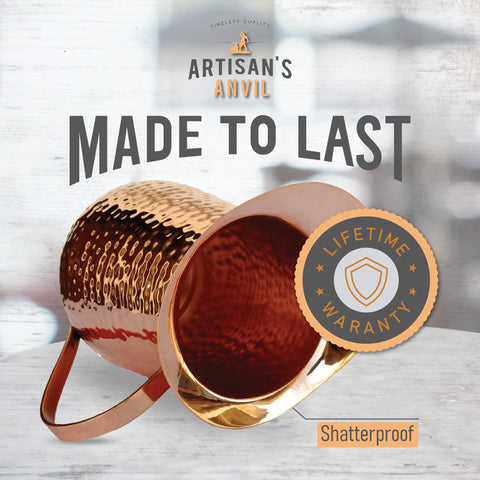 Artisan's Anvil side pour spout enables smooth, controlled pouring.