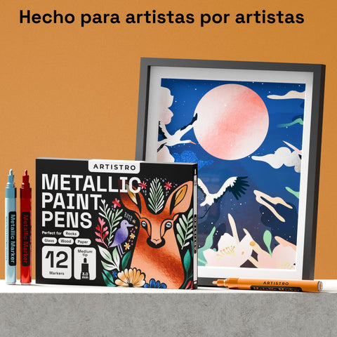 Artistro 12 metallic pens for scrapbooking provide bold metallic accents