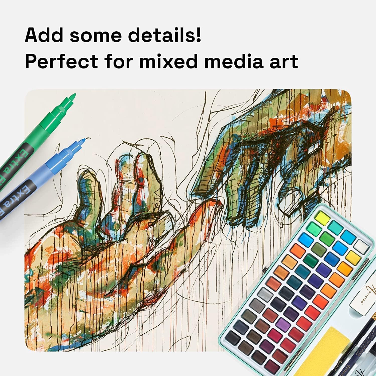 Artistro metal marker for sleek accents on metal surfaces.