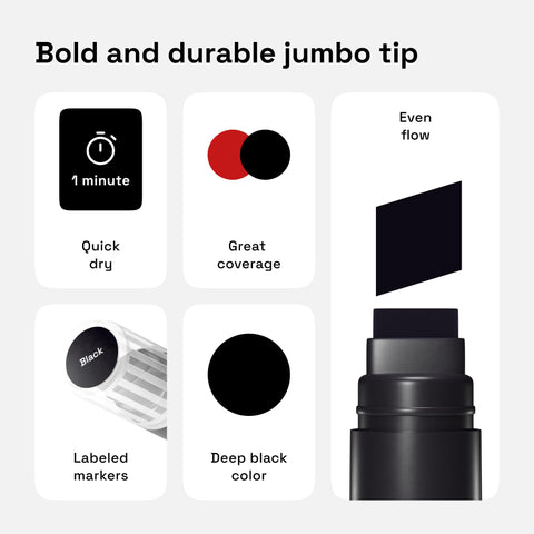 ARTISTRO 5 Black marker on ceramic delivers glossy coverage and sharp details.