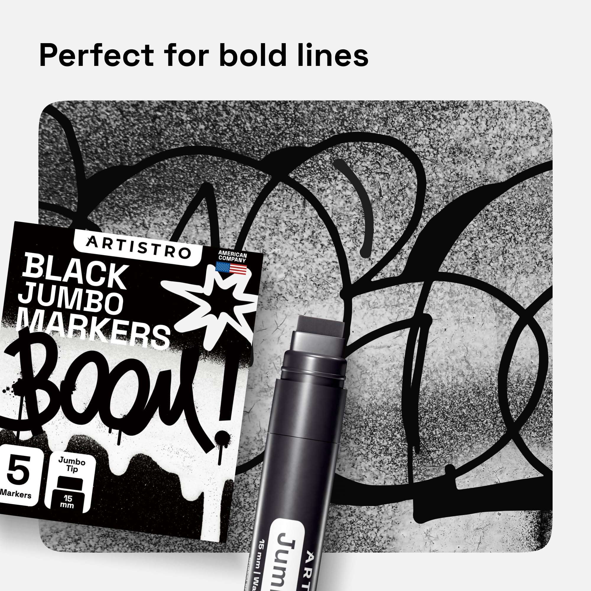 ARTISTRO 5 Black marker on fabric for visible, bold markings.
