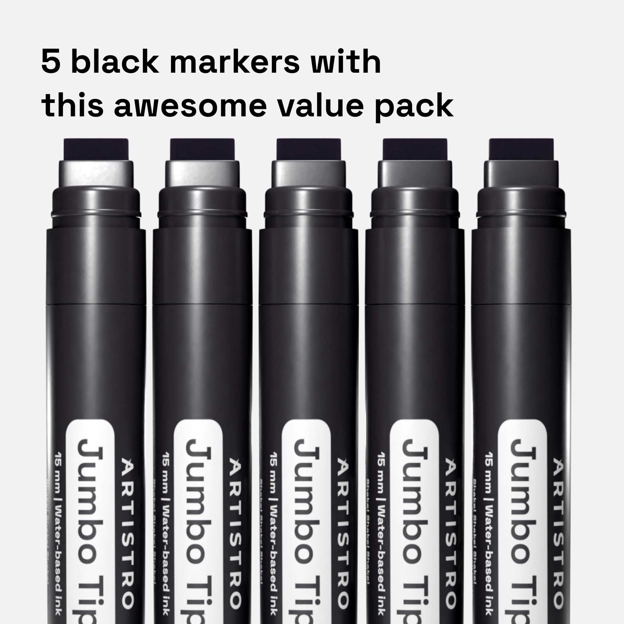 ARTISTRO 5 Black marker on metal surfaces offers high visibility and durable marks.