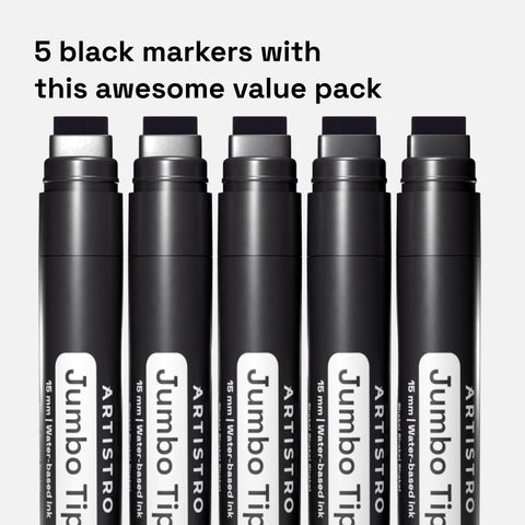 ARTISTRO 5 Black marker on metal surfaces offers high visibility and durable marks.