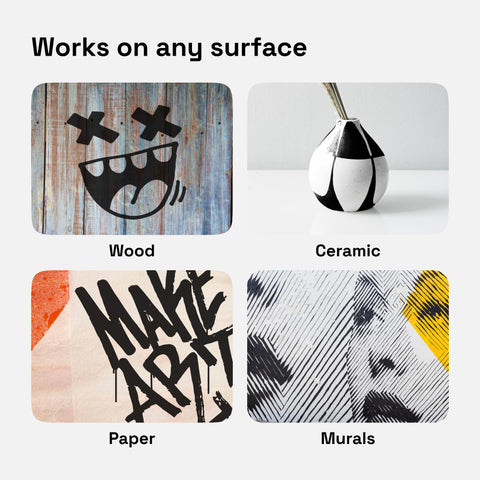 ARTISTRO 5 Black on wood for smooth coverage and consistent color.