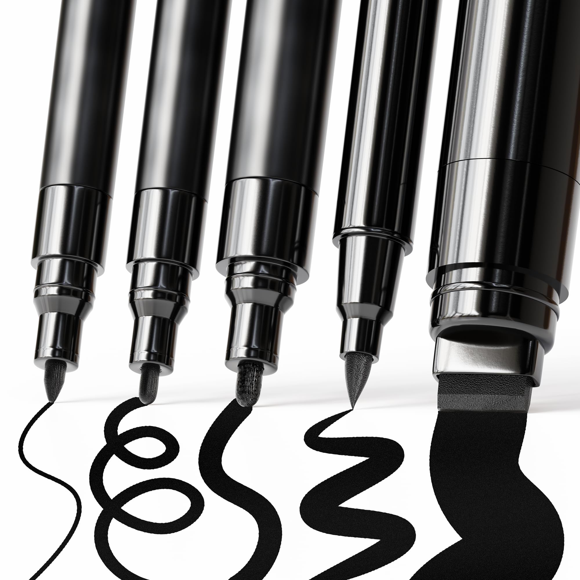 Artistro 5 Black Paint Pen on glass for quick, opaque markings and glossy finish