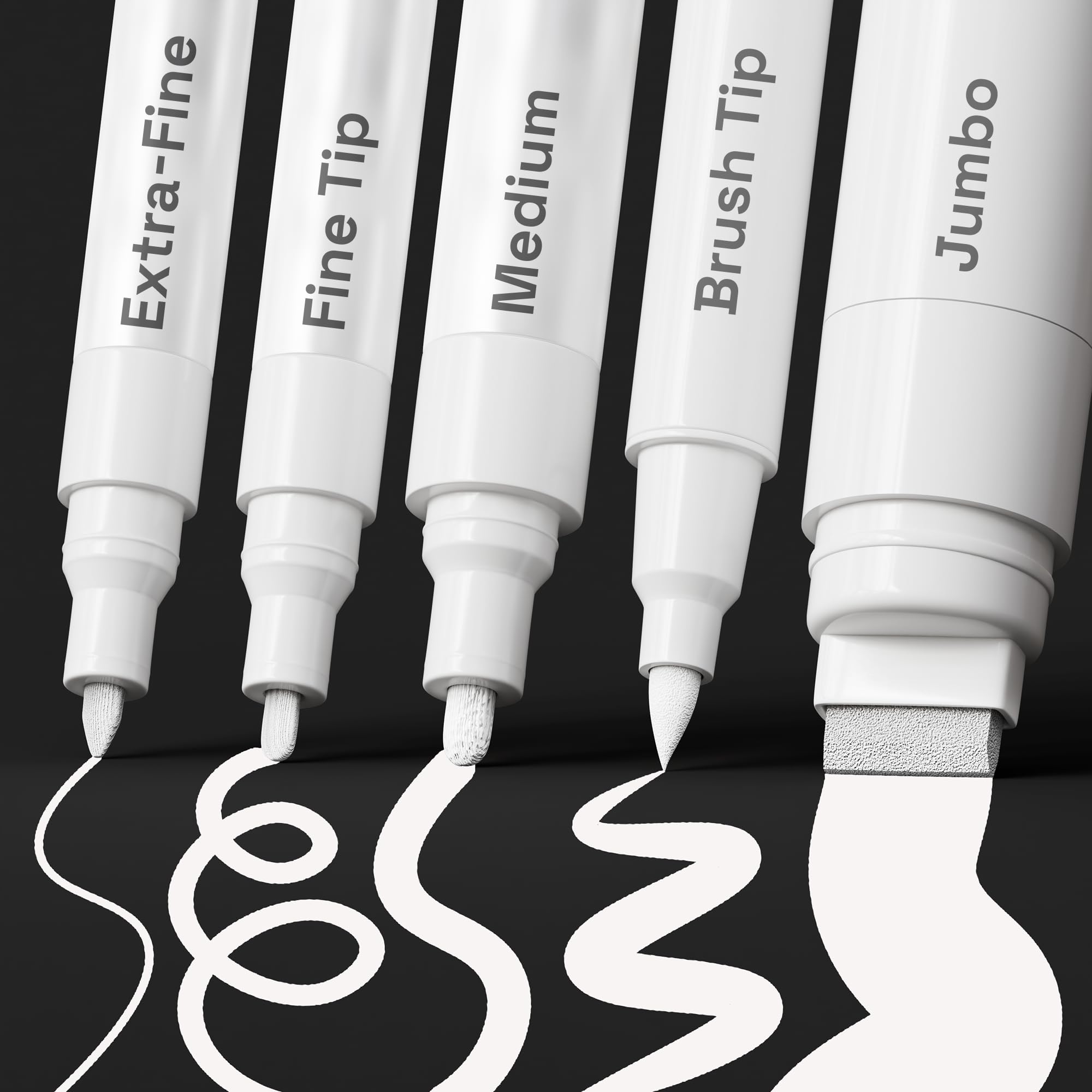 ARTISTRO 5 white paint pen for glass marking with opaque, durable lines.