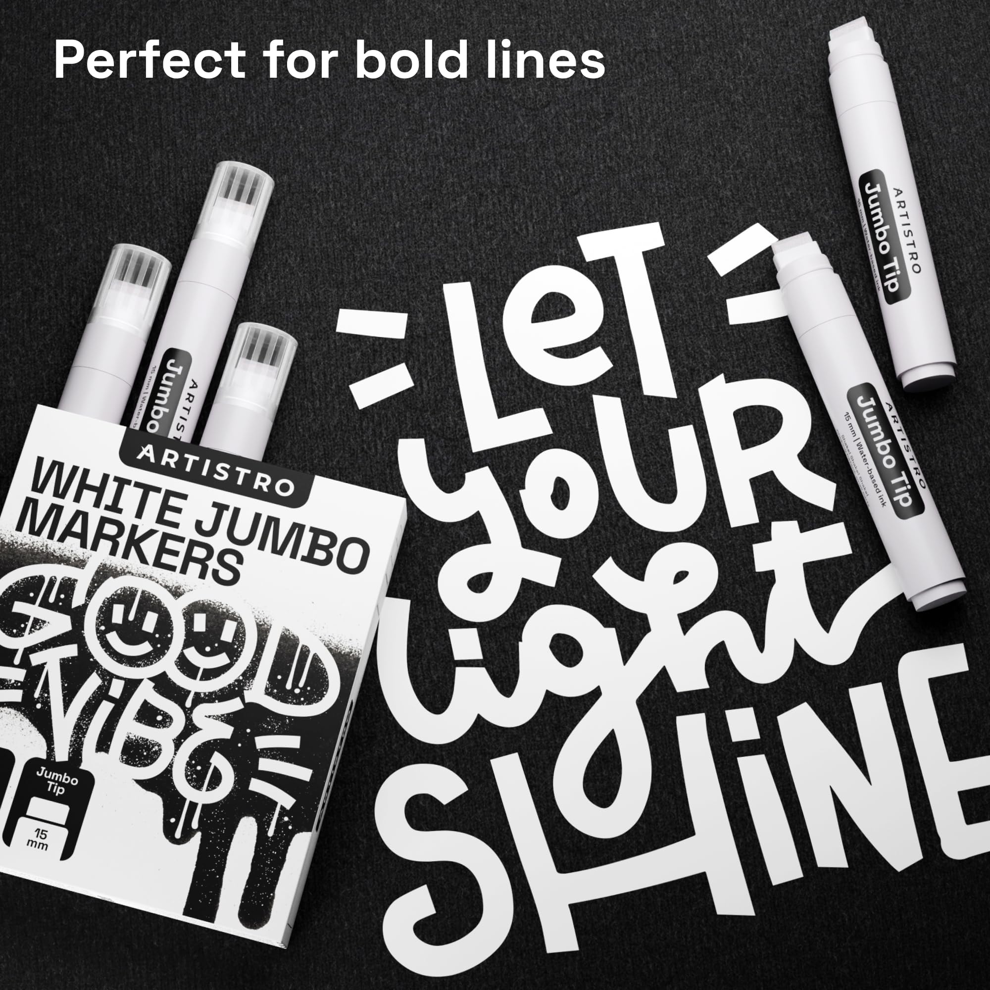 ARTISTRO 5 white paint pen for tire markings on rubber surfaces.