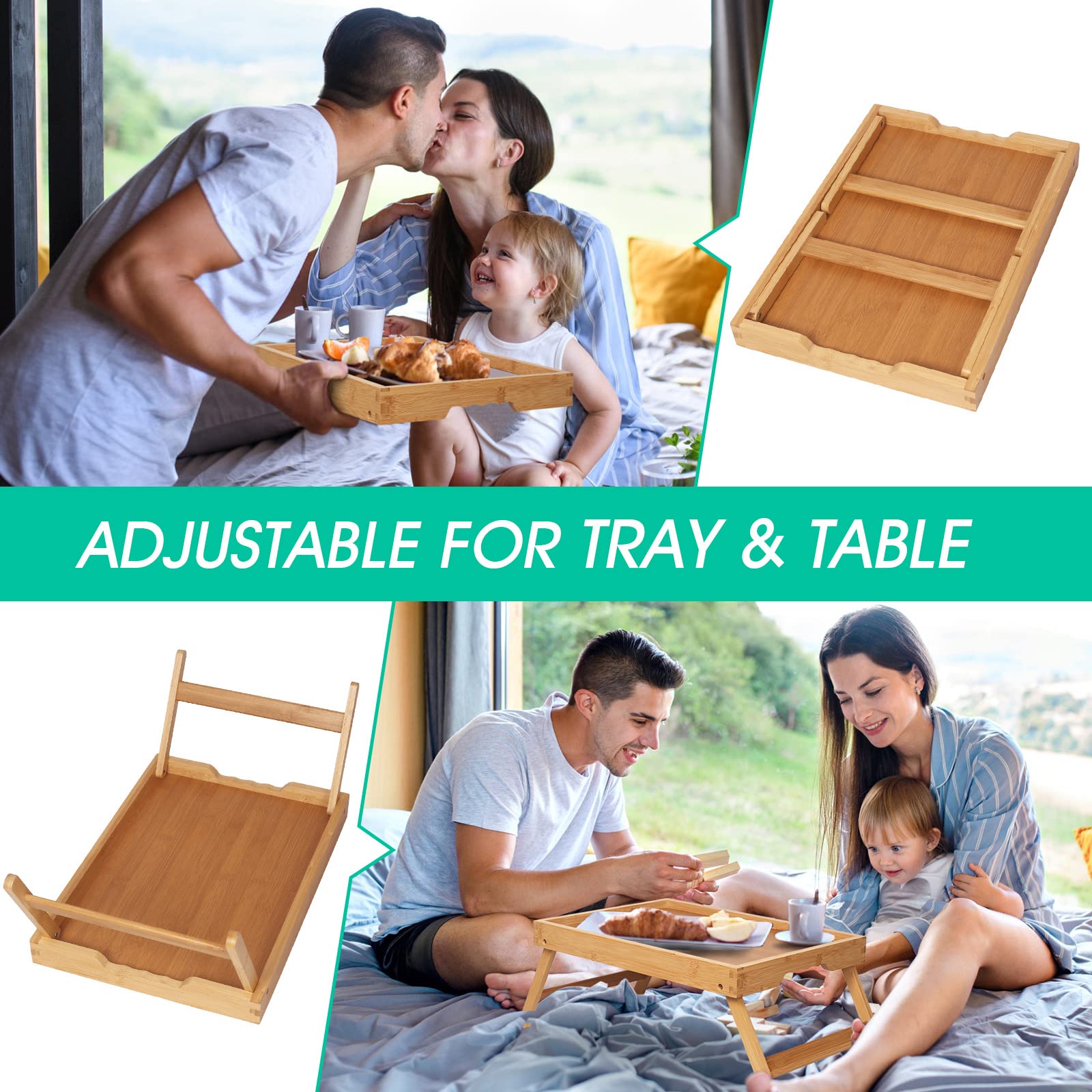 Artmeer bed tray used as TV table and reading surface