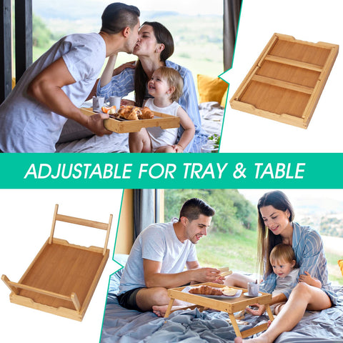 Artmeer bed tray used as TV table and reading surface