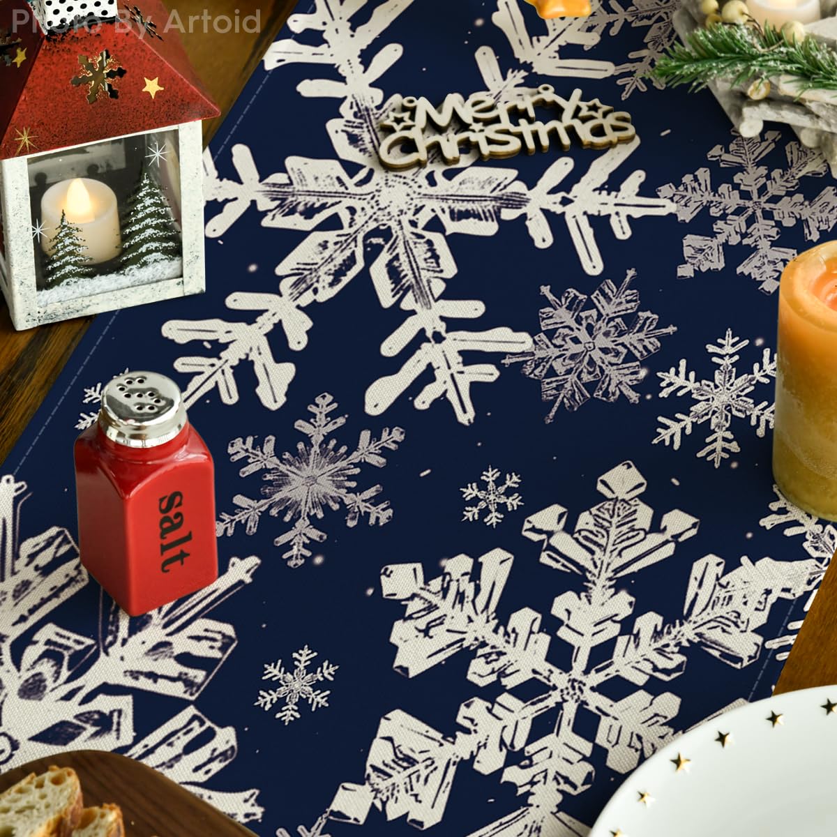 Artoid Mode 13x108 table runner fits eight to ten guests.