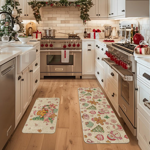 Artoid Mode two-piece set of kitchen mats offers non-slip protection