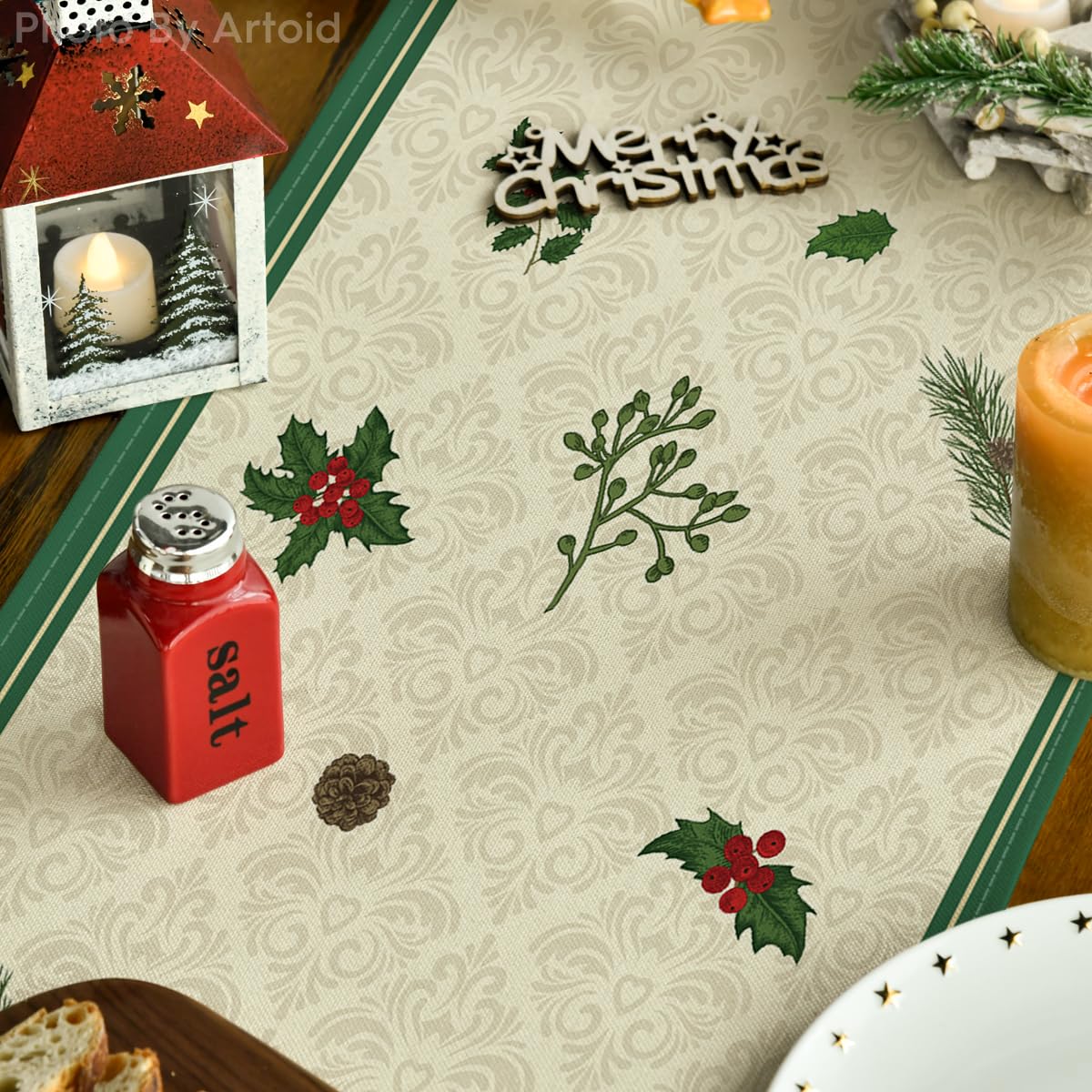 Artoid Mode 210 GSM polyester runner withstands daily use and easy cleanup.