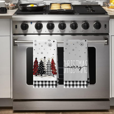Artoid Mode Black Xmas Tree Snowman towel quick-drying microfiber