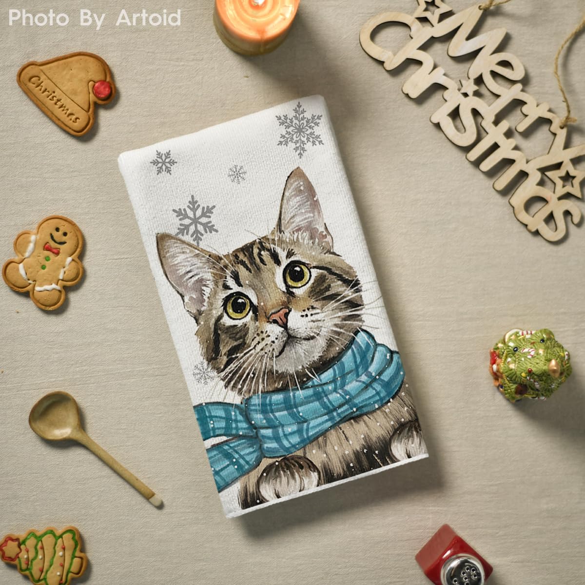 Artoid Mode Blue Cat Hello Winter two-pack displayed for gift or storage