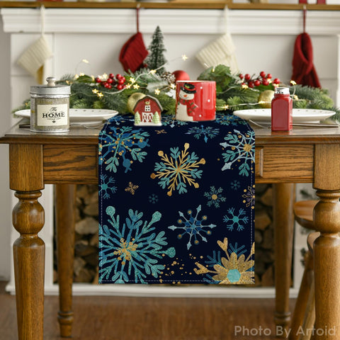 Artoid Mode hexagon table runner ideal for holiday gatherings indoors or outdoors.